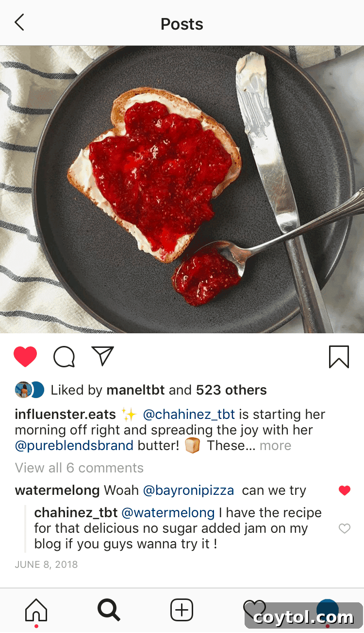 Food blogger featuring a product in a creative way