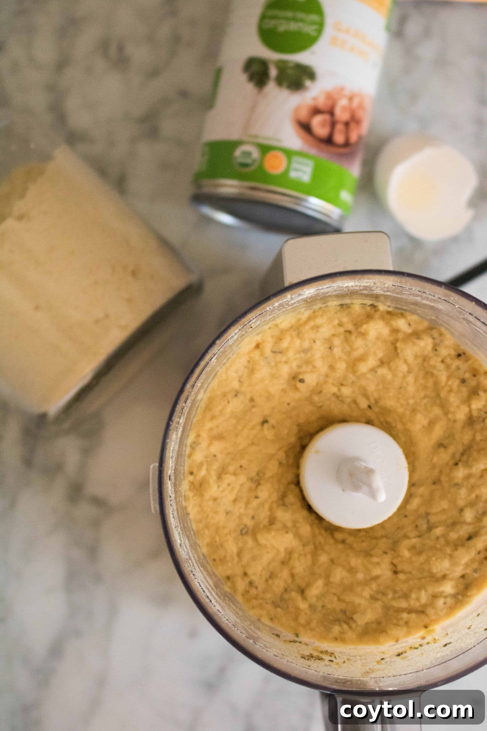 Close-up of chickpea gluten-free pizza crust mix