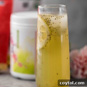 Matcha summer lemonade with chia seed