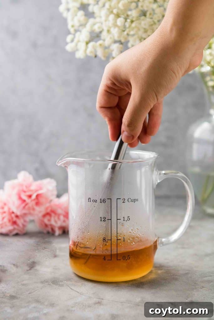 Adding Lakanto Monkfruit sweetener to hot water