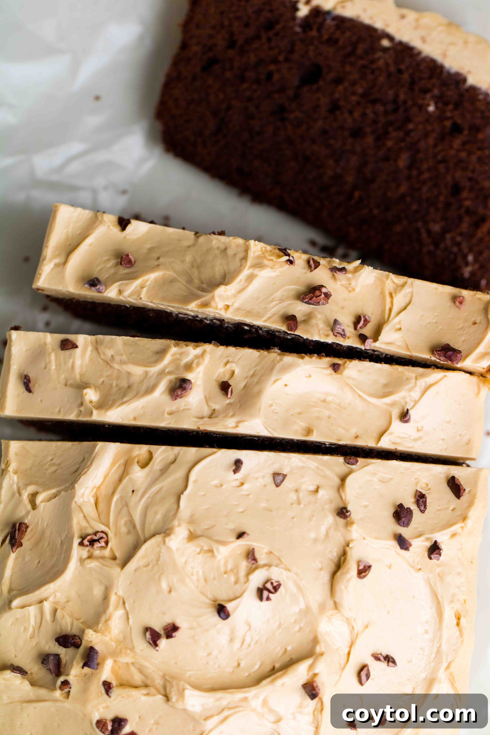 Ingredients for easy chocolate loaf cake with coffee frosting