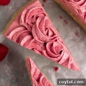 Pink cake with raspberry frosting