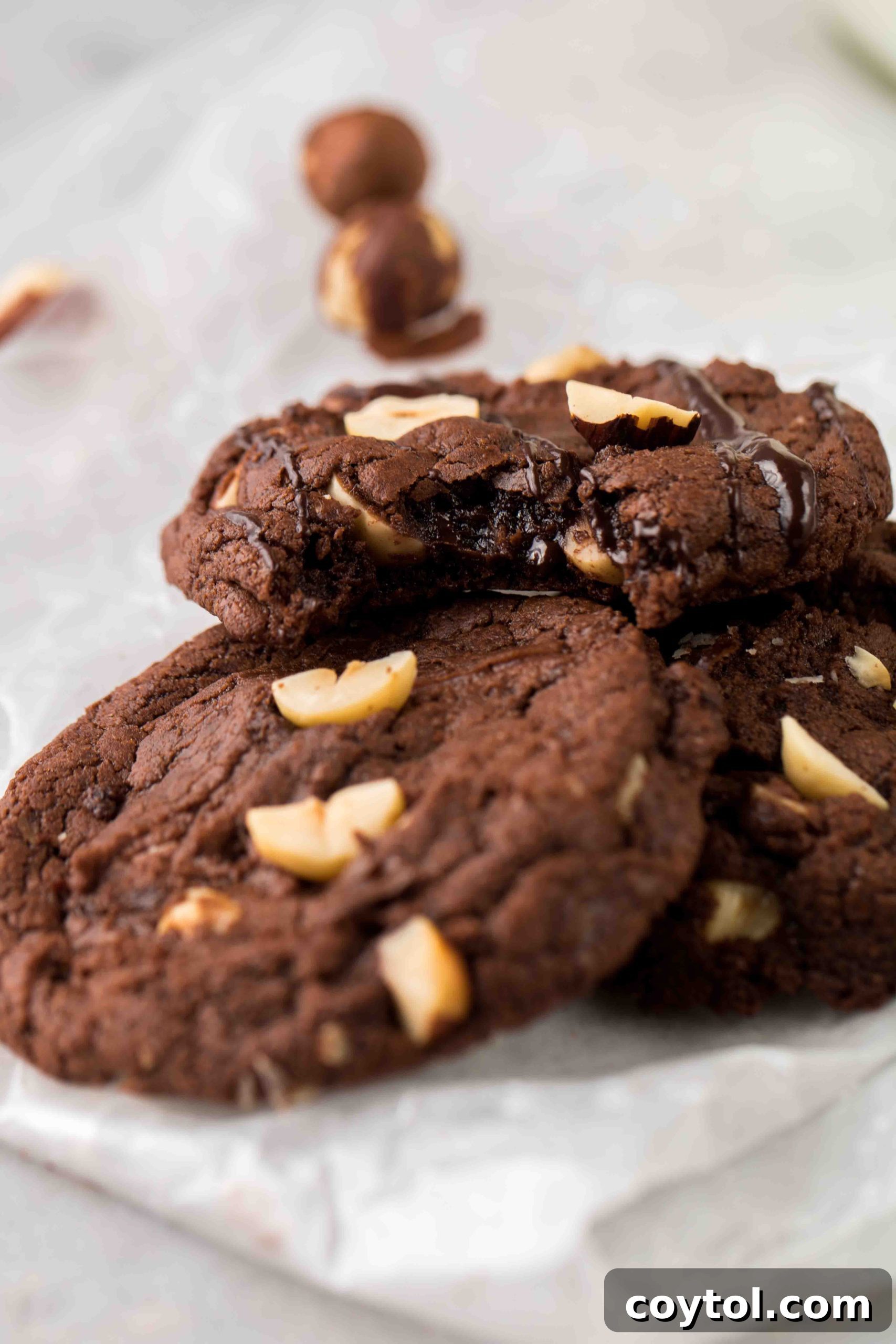 How to make fudgy brownie cookies with hazelnuts