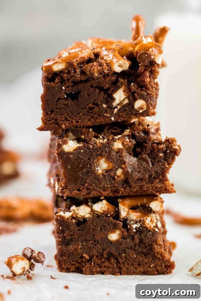 Pretzel Brownies without Cocoa Powder