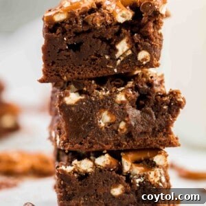 Pretzel Brownies without Cocoa Powder