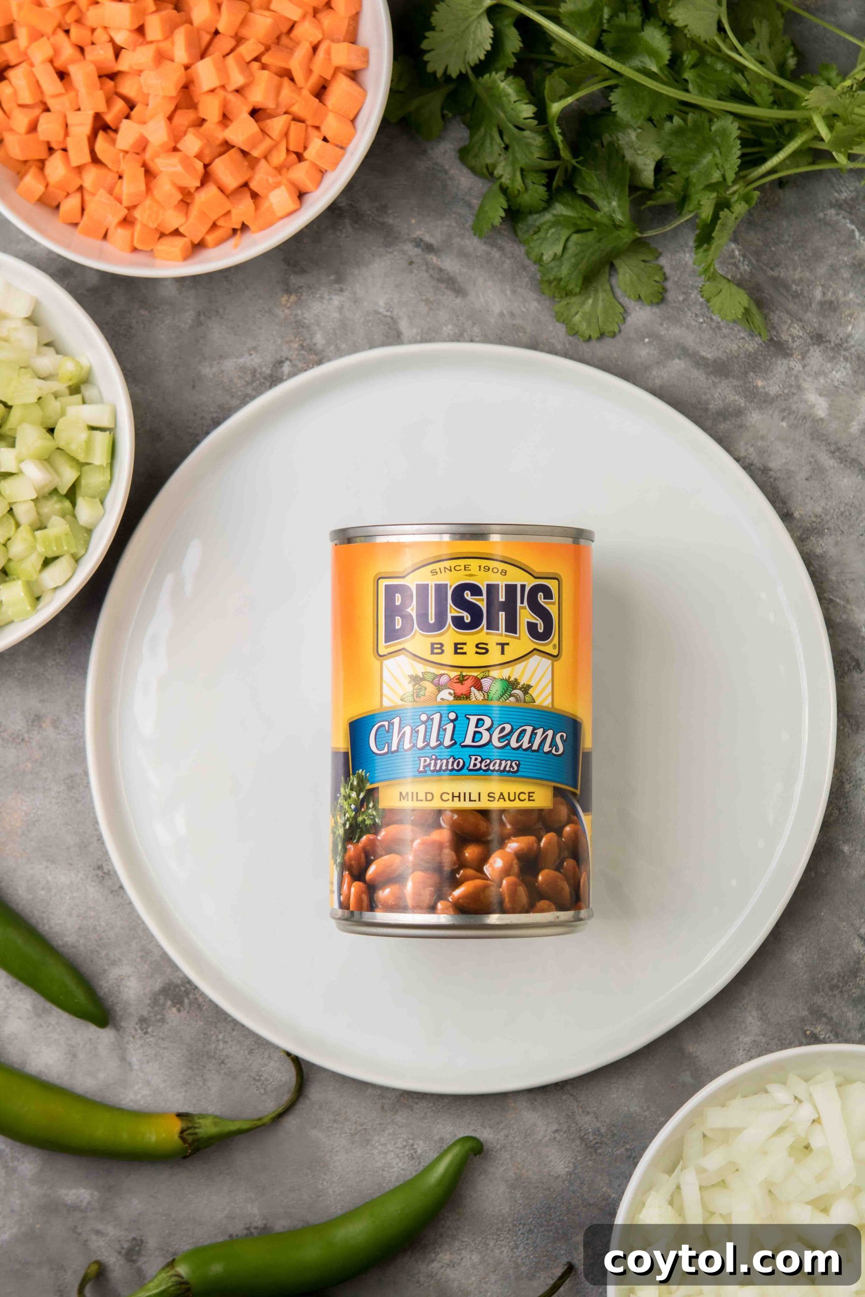 Ingredients to make mediterranean chili recipe