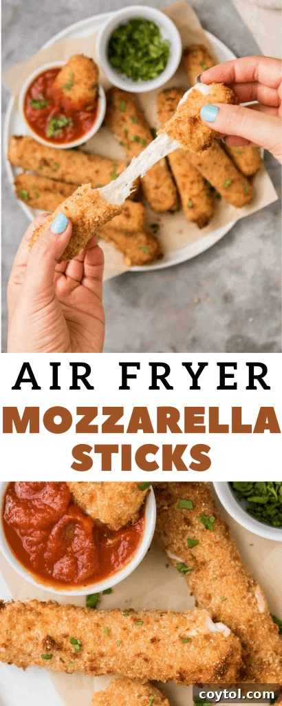 Air fryer mozzarella sticks