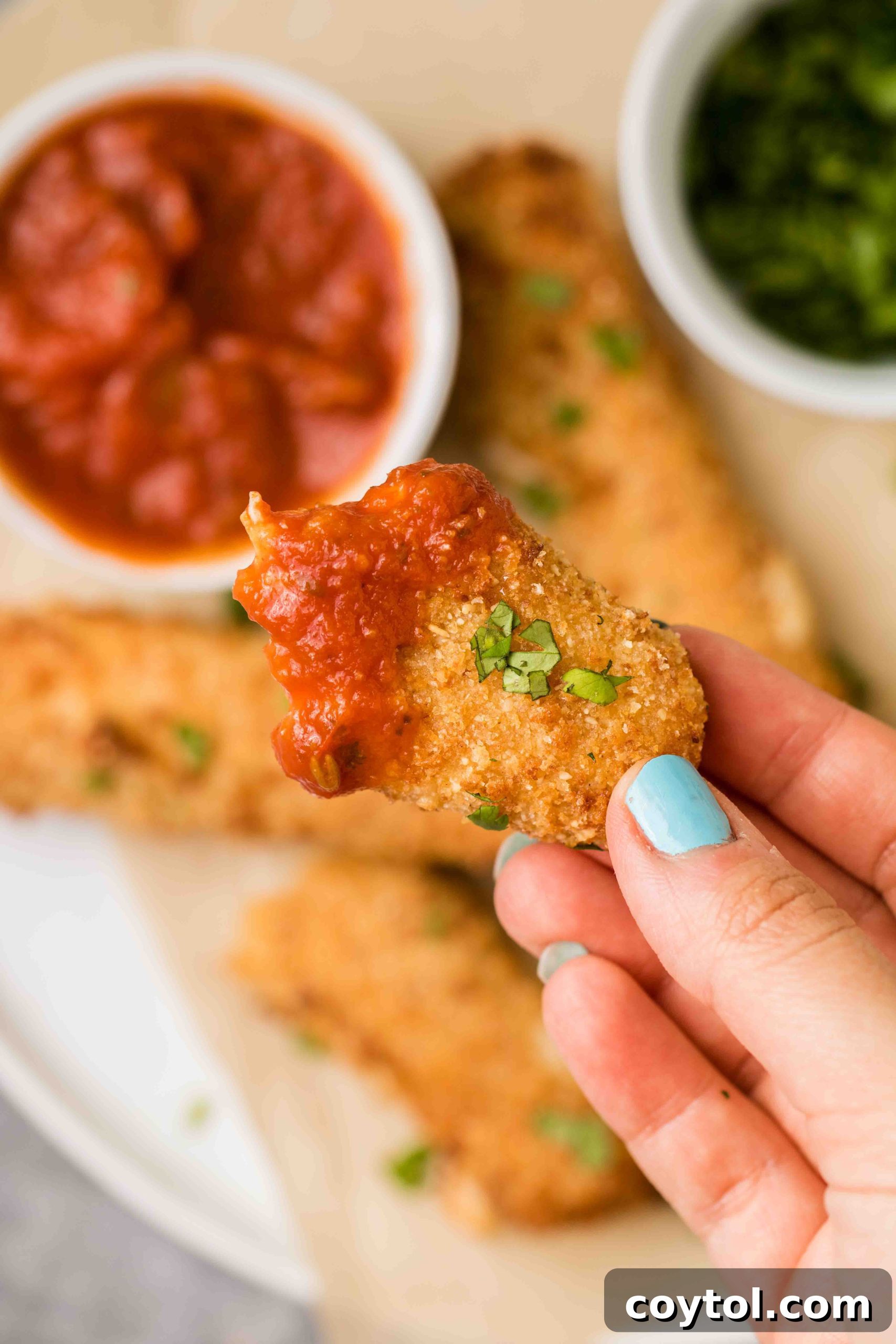 How to serve mozzarella sticks?
