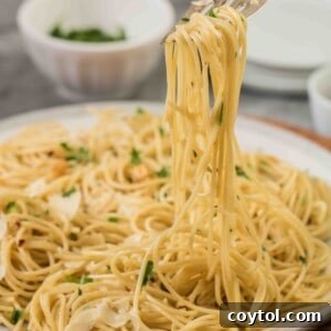 Lighter Spaghetti Aglio e Olio recipe