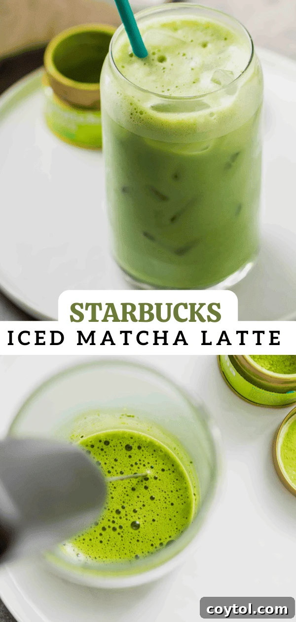 Iced matcha latte 