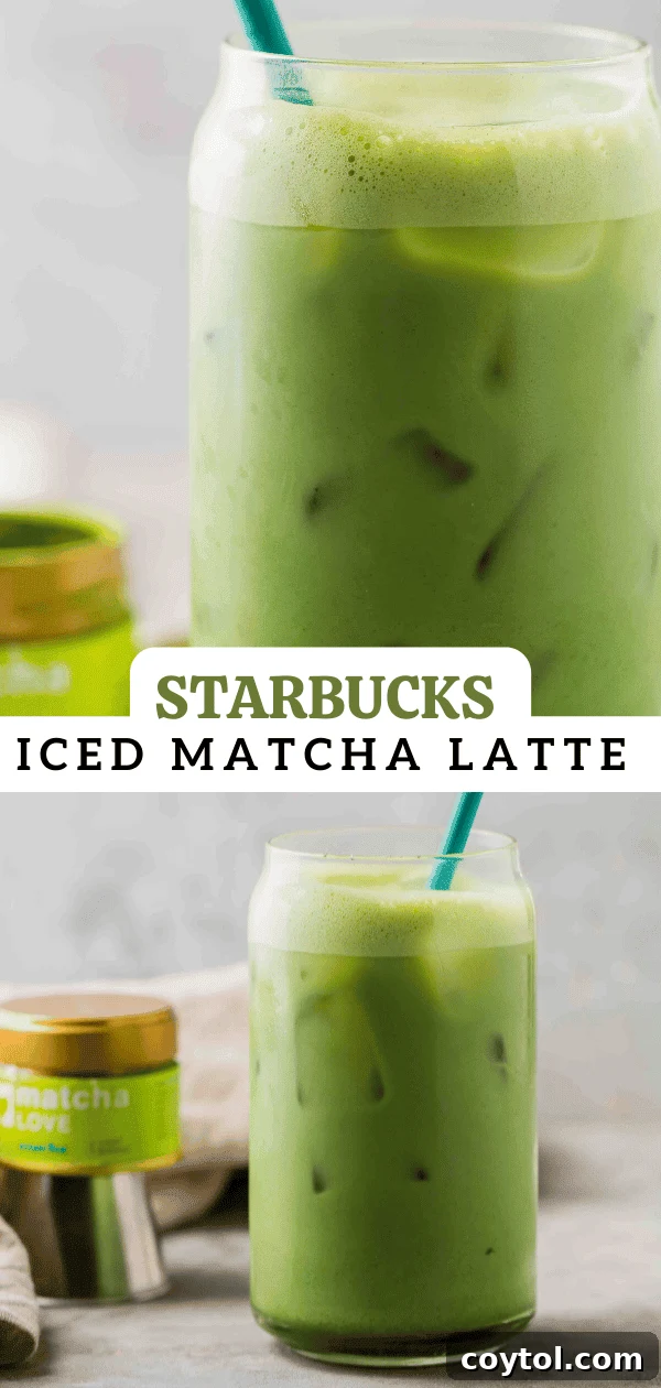 Iced matcha latte 