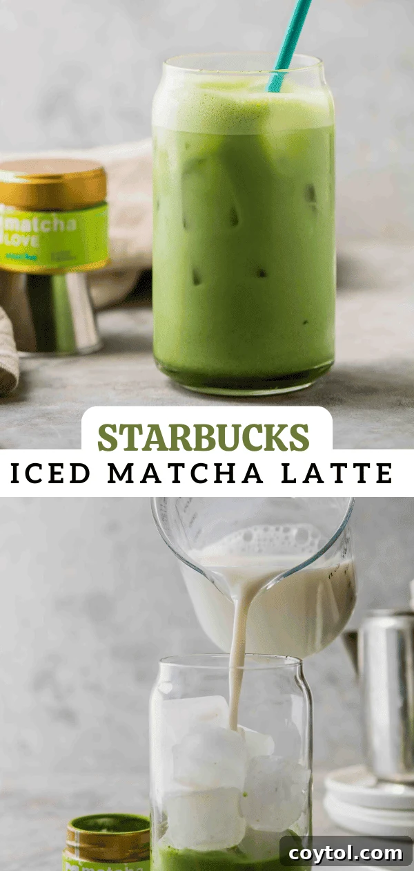 Iced matcha latte 
