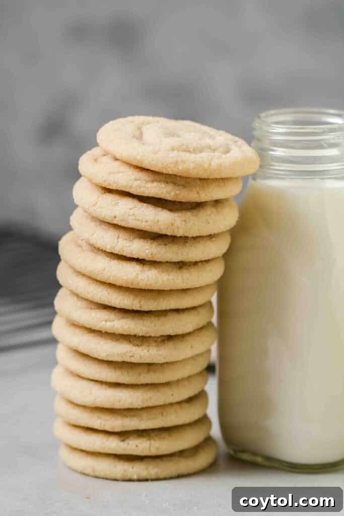Stack of the Softest sugar cookies