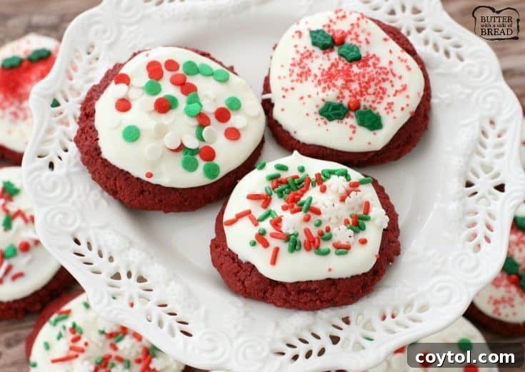 Red velvet christmas cookies