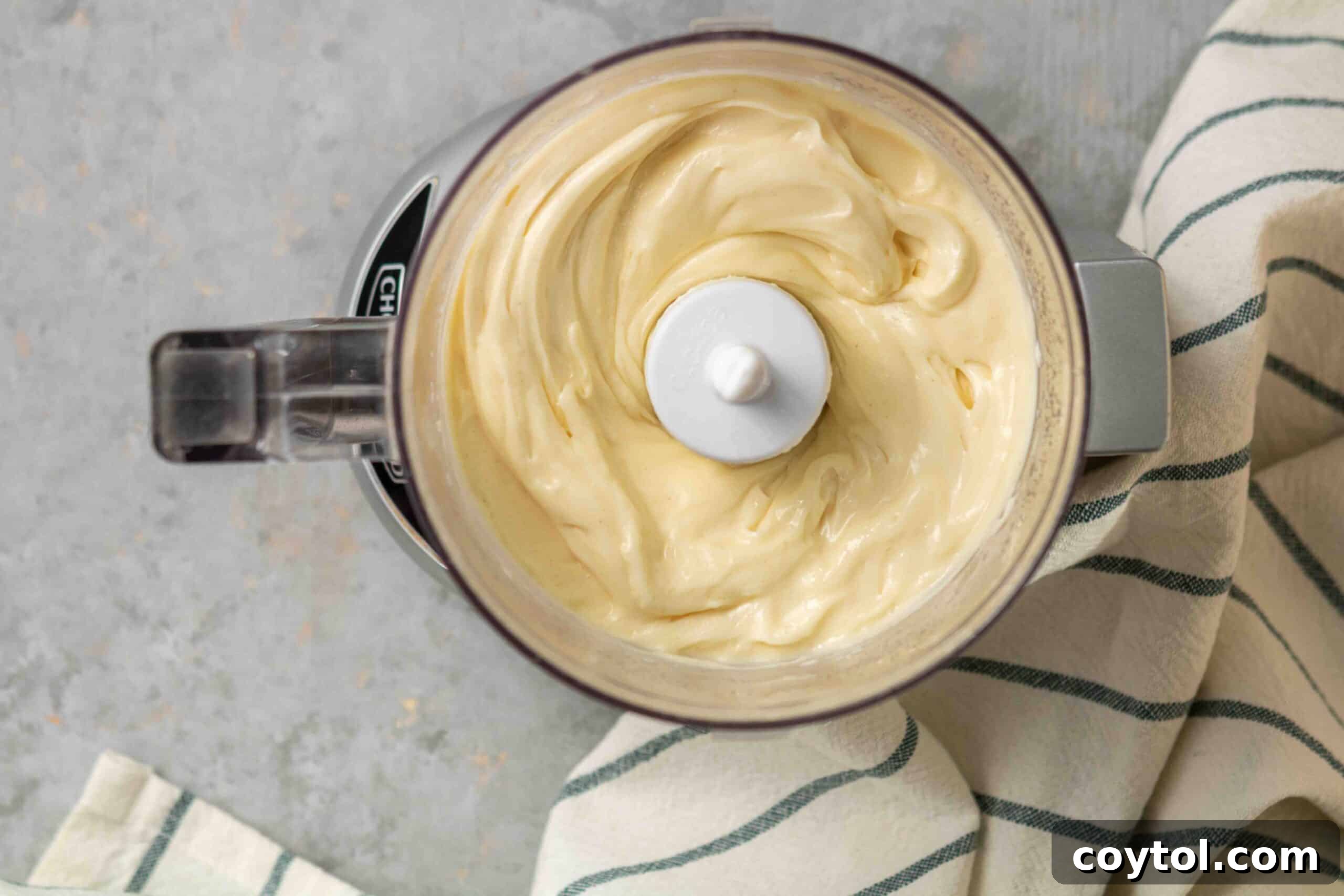 Whip Up Perfect Mayonnaise in Your Food Processor 6 Final step of mayonnaise recipe, showing finished mayo