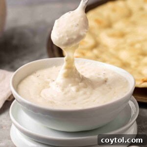 White cheese pizza sauce