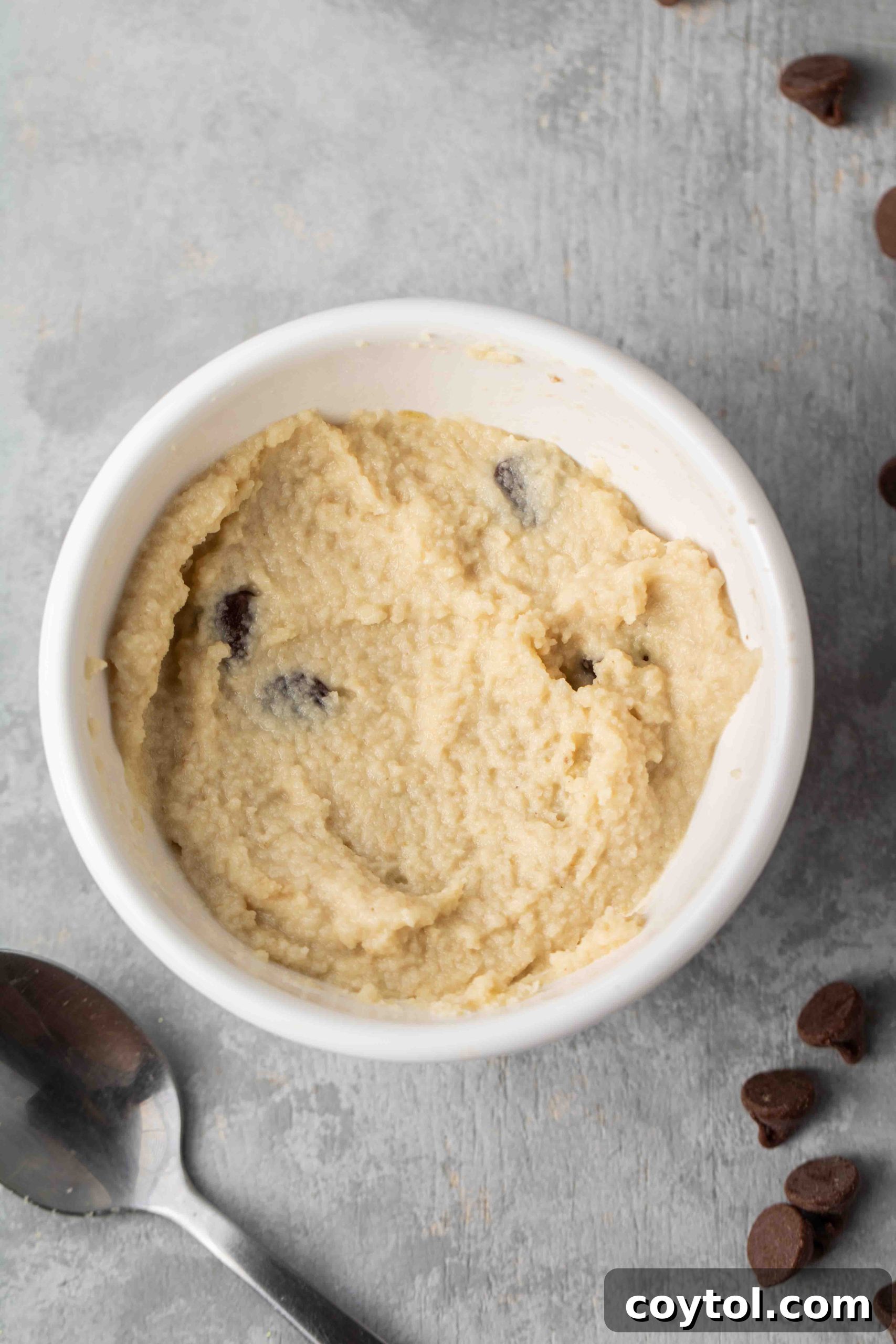 Guilt-Free Vegan Chocolate Chip Mug Treat 8 Microwaving the vegan mug cookie