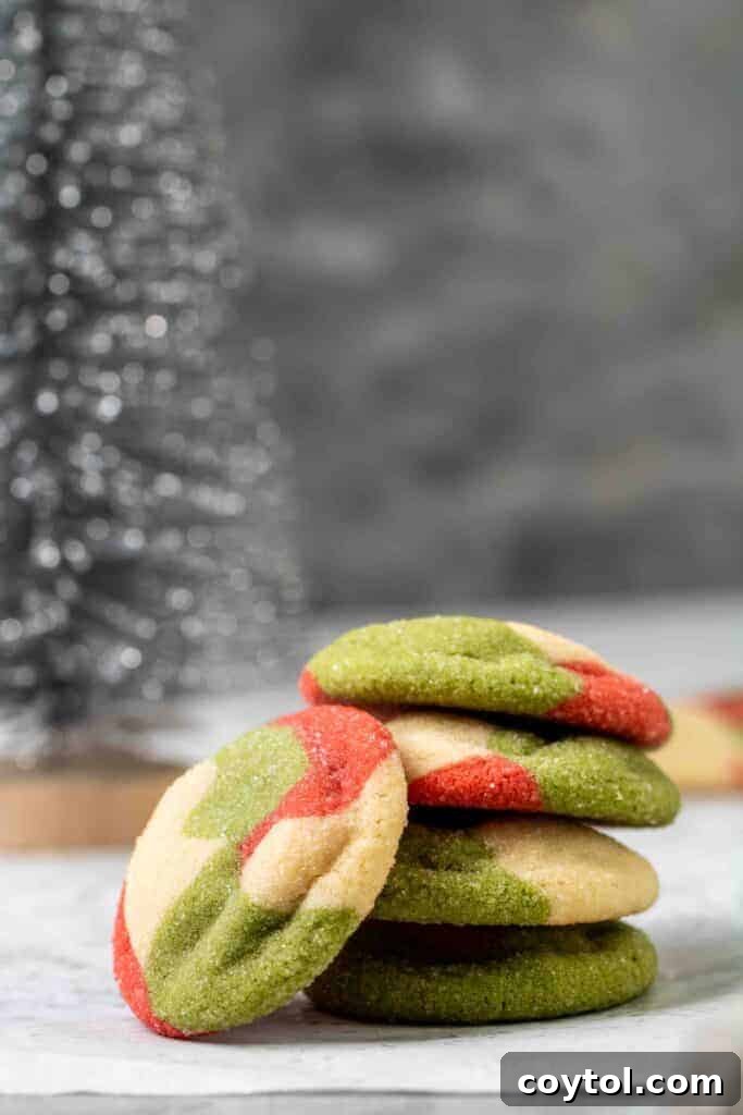 Vibrant Swirled Christmas Sugar Cookie Recipe 13 Stack of sugar cookies