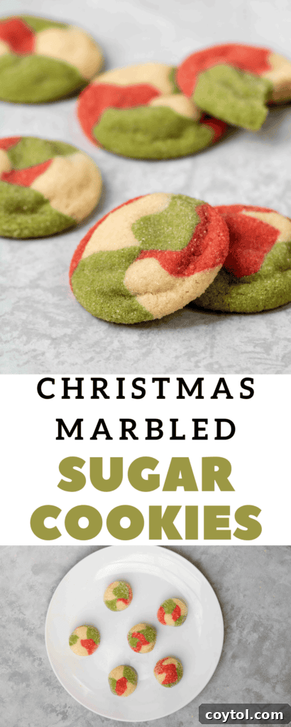 Vibrant Swirled Christmas Sugar Cookie Recipe 17 Marbled Christmas sugar cookies