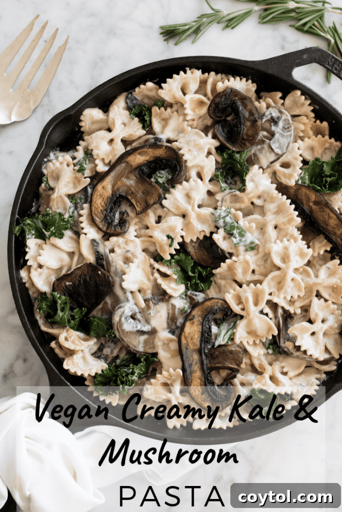 Pinterest pin graphic for the dairy-free creamy pasta, emphasizing its health benefits.