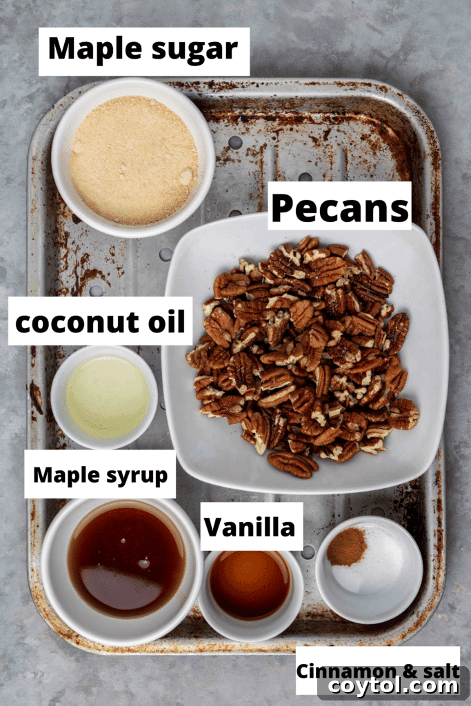 Liquid ingredients for healthy pecan pie bars in small bowls.