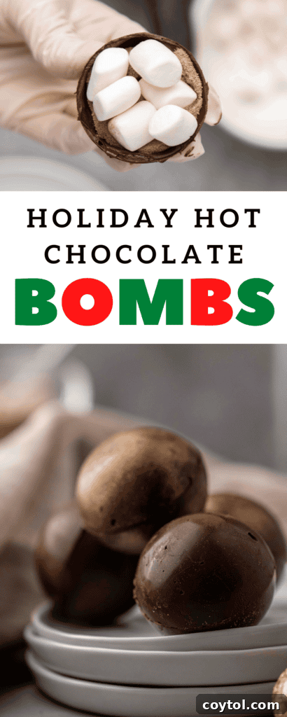 Another Pinterest pin for homemade hot chocolate bombs