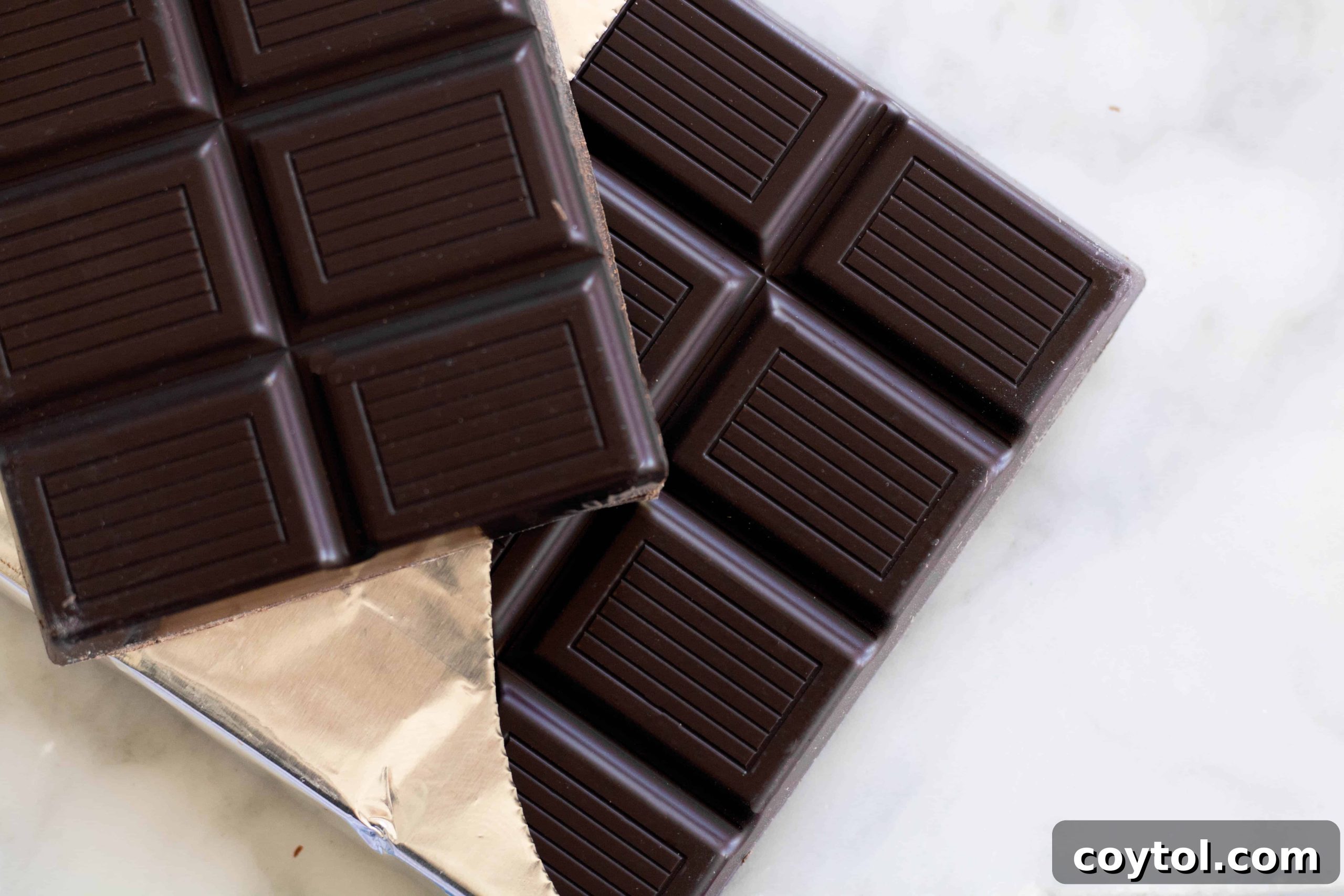 Melting chocolate and butter in a bain-marie for bakery-style brownies.