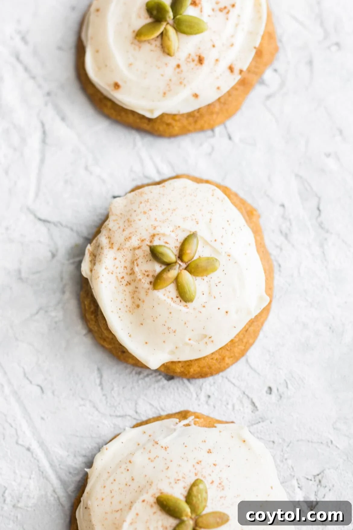 Soft pumpkin cookies with brown butter cream cheese frosting