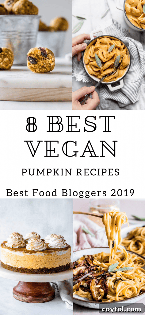 A third inspiring collage of healthy and delicious vegan pumpkin recipes, perfect for sharing and pinning.
