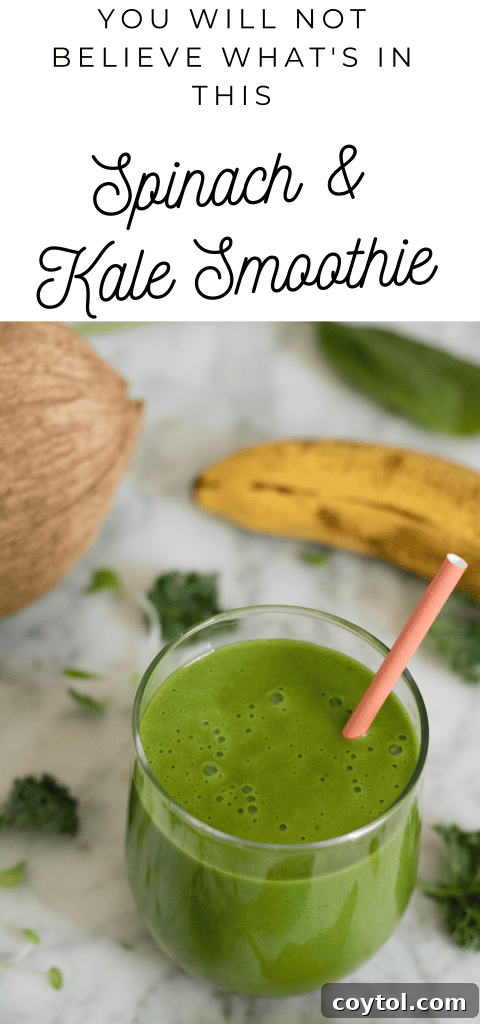 Ingredients for green smoothie on a rustic wooden table