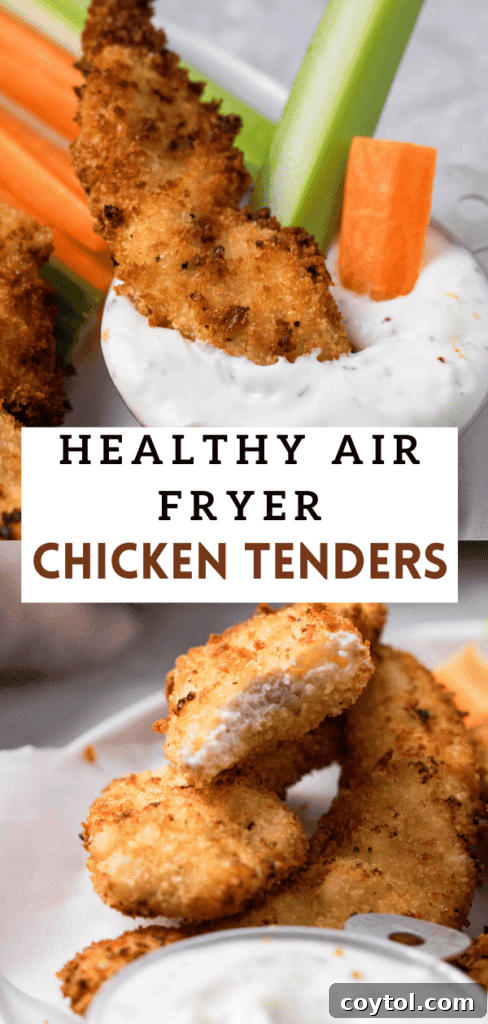 Healthy chicken tenders in the air fryer