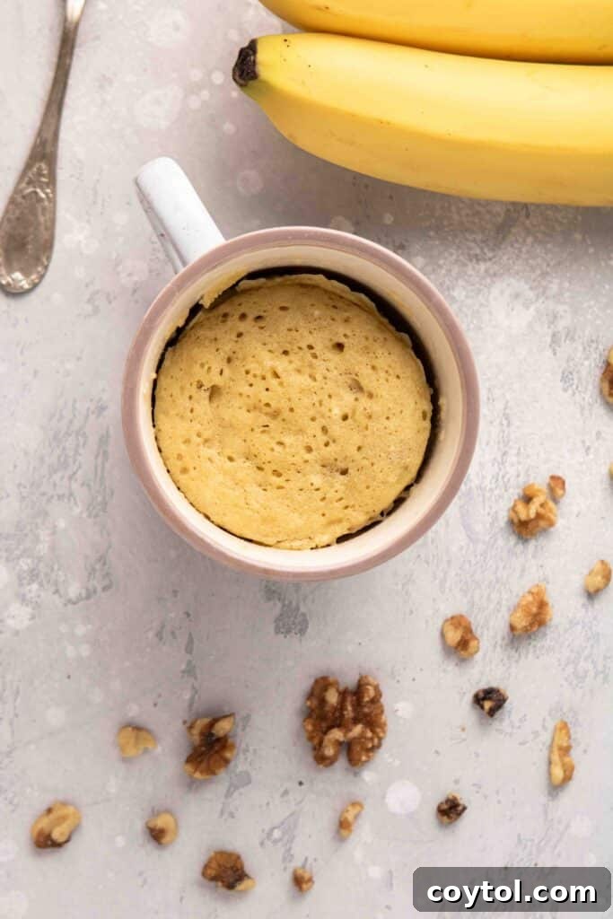 The Ultimate Single-Serve Banana Bread Mug Cake 11 Microwave banana mug cake