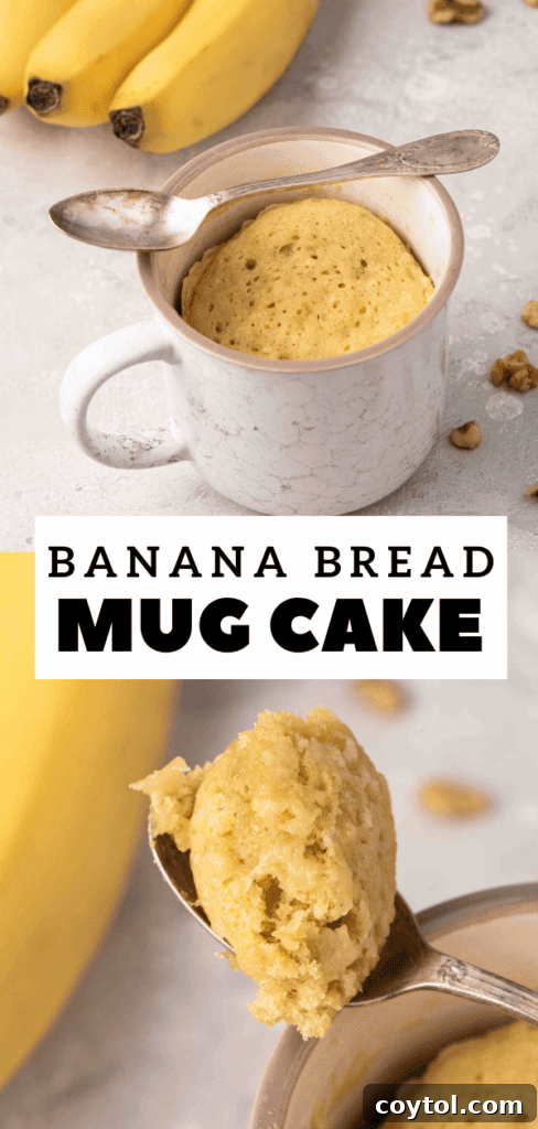 The Ultimate Single-Serve Banana Bread Mug Cake 16 Pinterest image