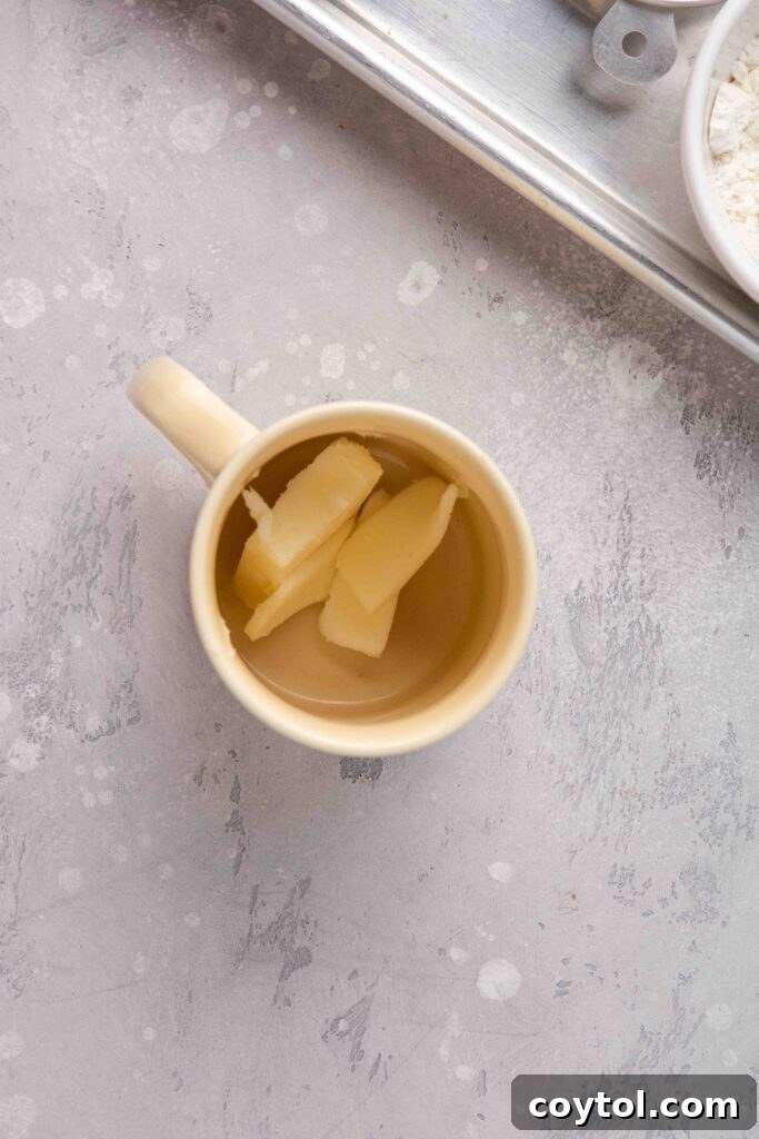 The Ultimate Single-Serve Banana Bread Mug Cake 6 Melt the butter in the mug