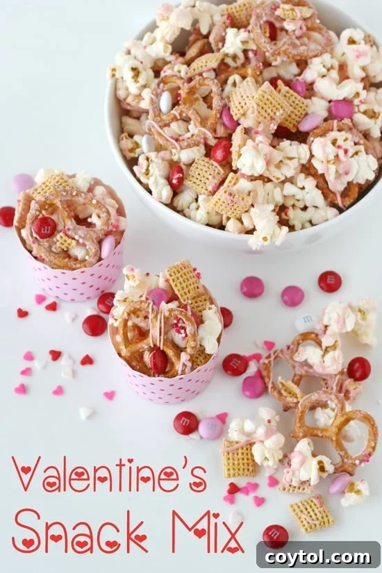 18 Easy No-Bake Valentine Treats for Kids 14 Easy no-bake Valentine's Day snack mix for kid's parties.