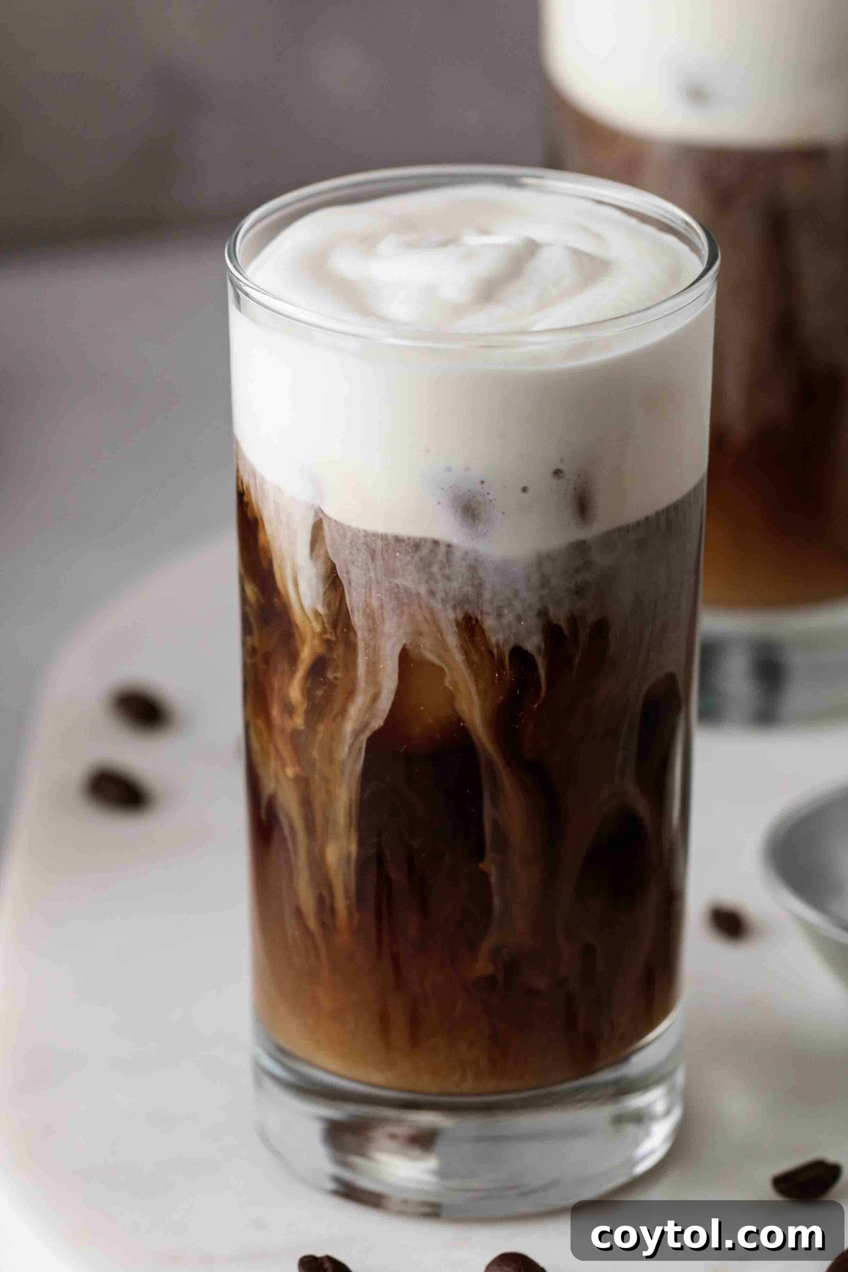 Starbucks salted cream cold brew cold foam swirls