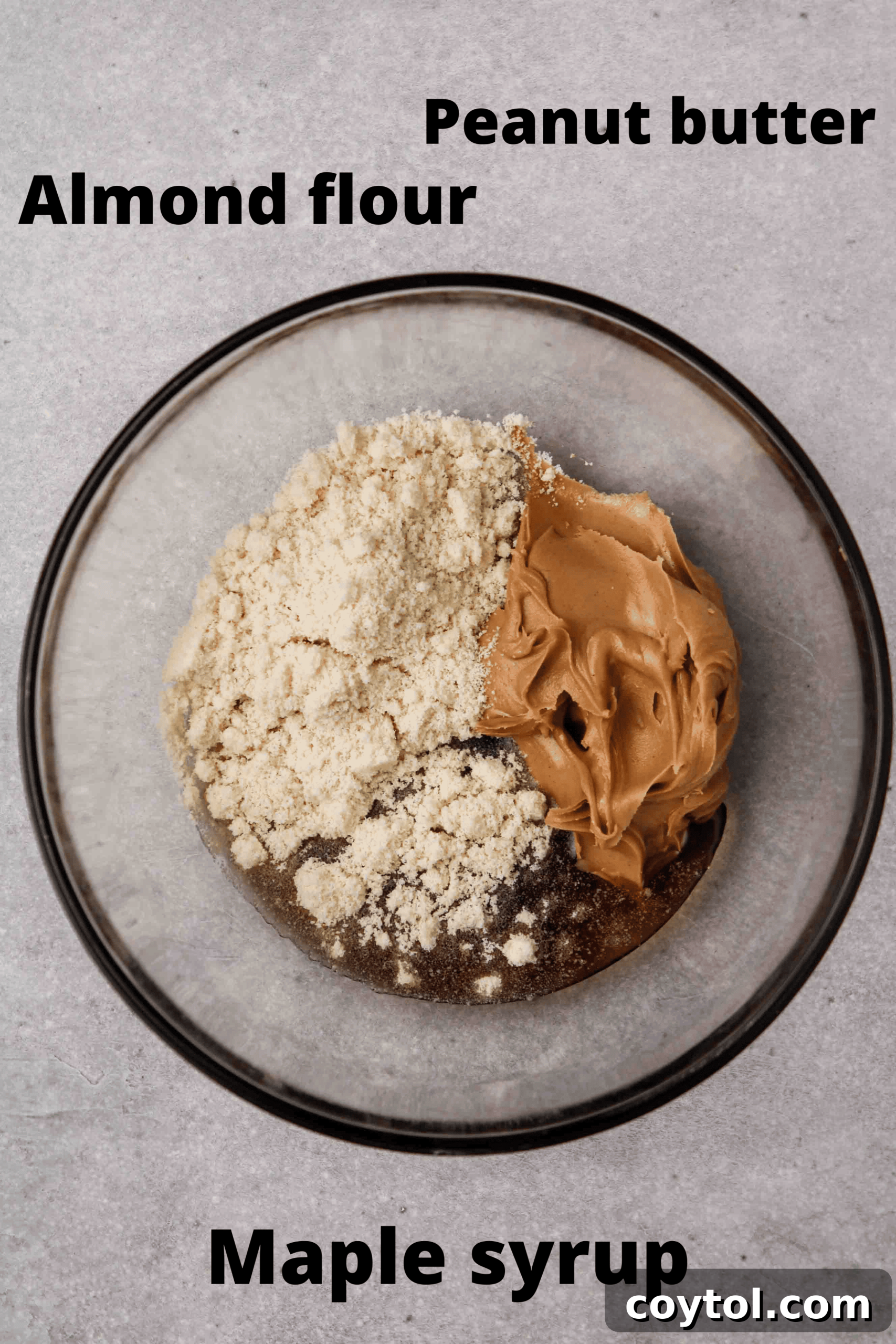 Ingredients for vegan no-bake peanut butter cookies