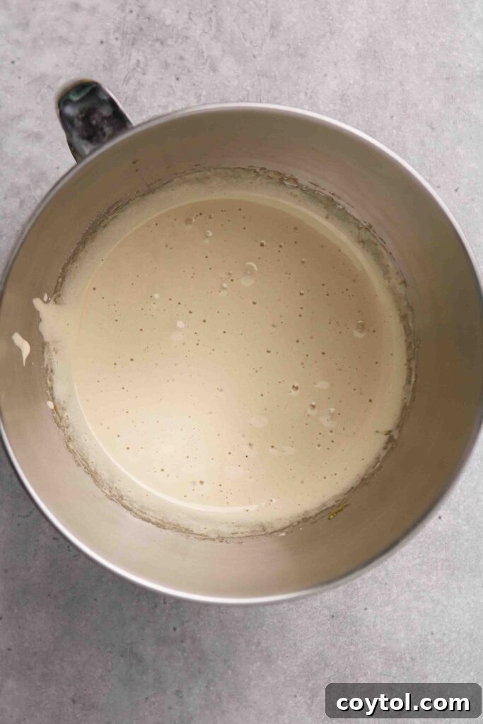 Cream the eggs and sugar together