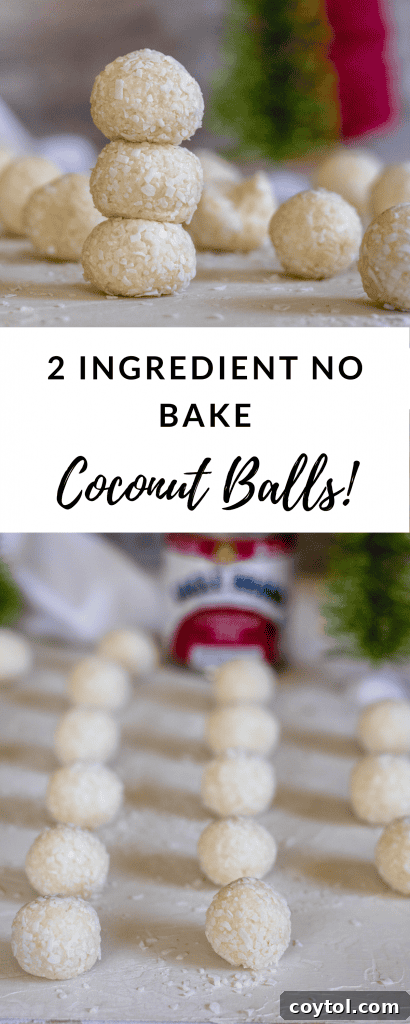 Coconut balls recipe for Pinterest, a viral sensation for quick desserts.