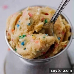 Edible cookie dough for one