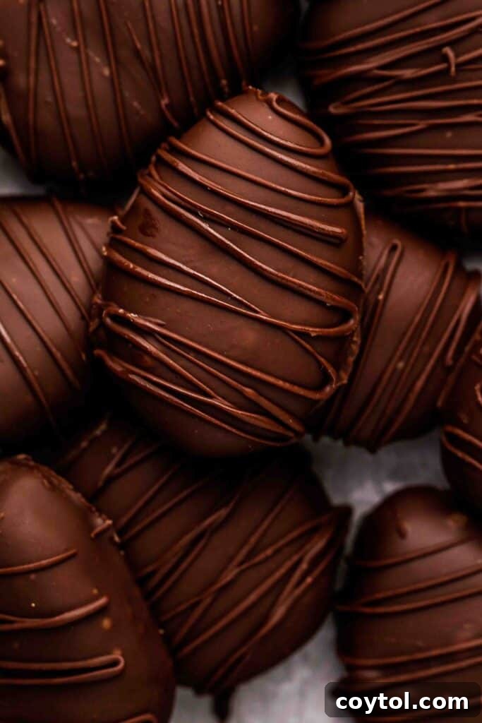Overhead shot photography of homemade peanut butter egg