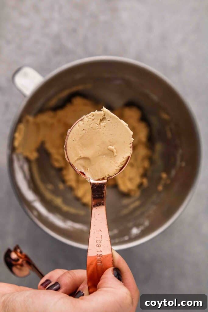 scoop of peanut butter dough