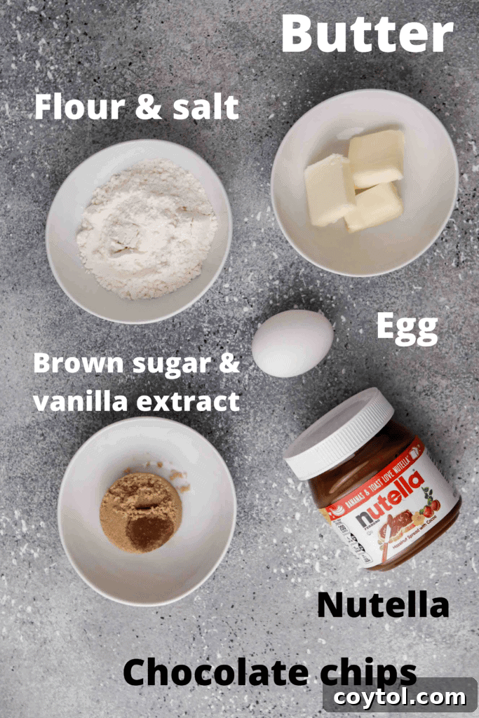 Small Batch Fudgy Nutella Brownie Loaf 4 Ingredients for small batch Nutella brownies