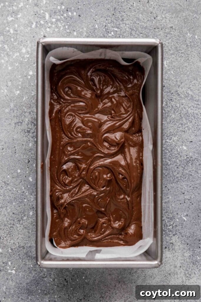 Small Batch Fudgy Nutella Brownie Loaf 5 Nutella swirled brownies
