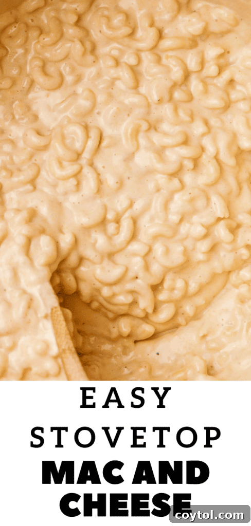Unforgettable Stovetop Mac and Cheese 26 Close up of cheddar pasta dish