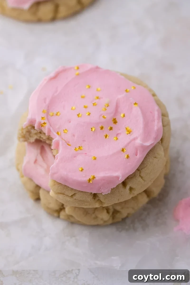 Crumbl Style Chilled Sugar Cookies 12 A perfectly frosted Crumbl sugar cookie