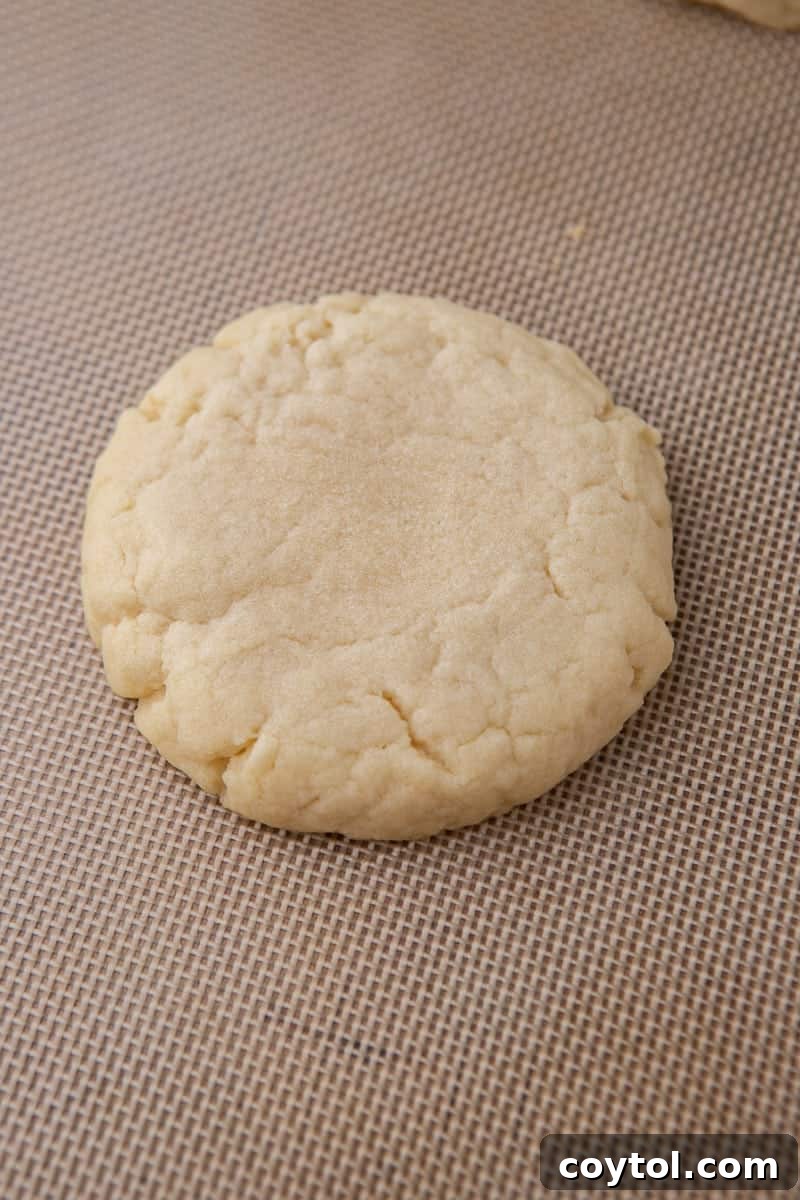 Crumbl Style Chilled Sugar Cookies 9 Freshly baked sugar cookie on a cooling rack