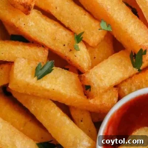 Close up of polenta fries