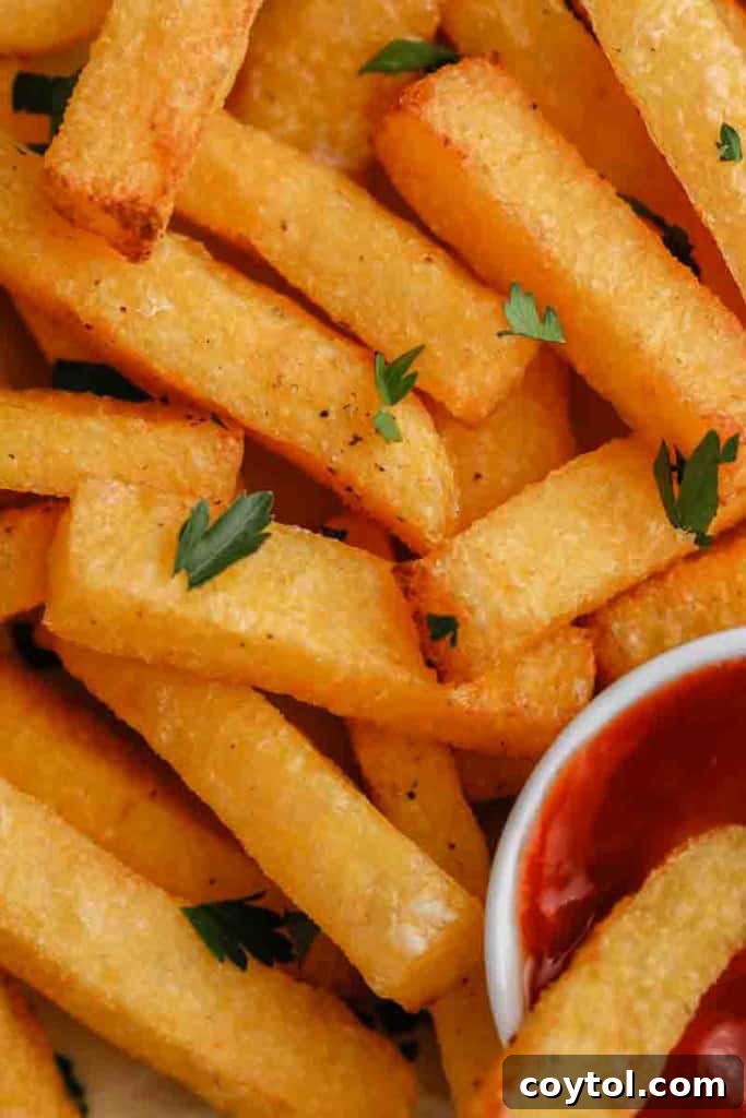Close up of polenta fries