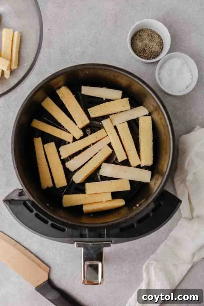 Polenta fries in the air fryer
